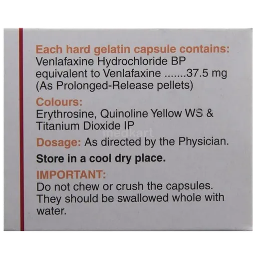 venlor xr 37.5mg capsule 10's